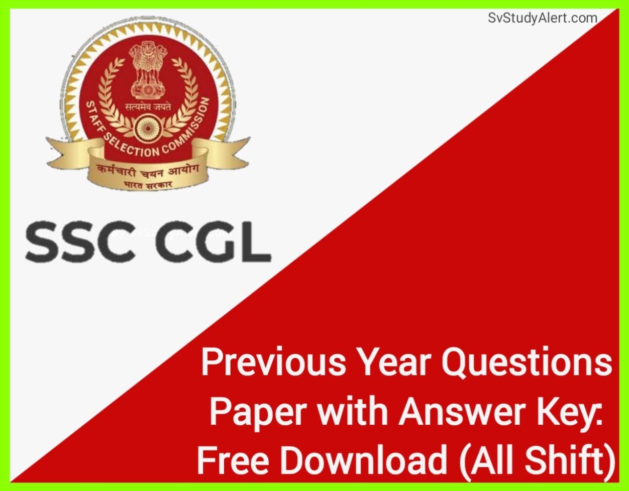 SSC CGL 2023 Previous Year Question Papers with Solution